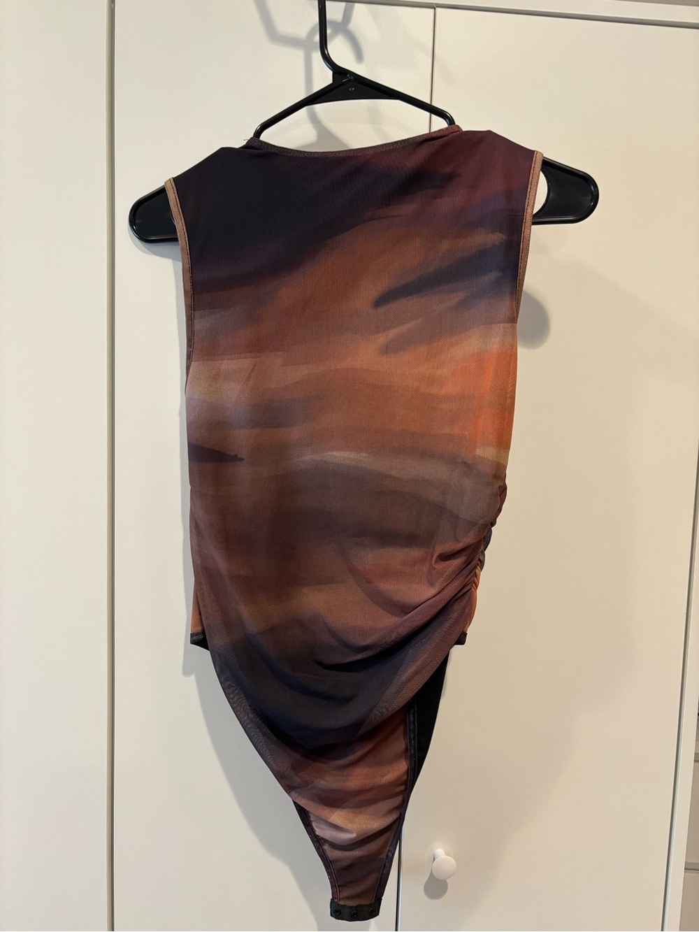 SHEIN Brown & Orange Gradient Sleeveless Bodysuit